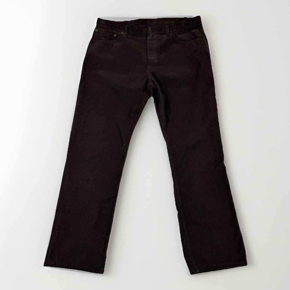 GAP 1969 Corduroy Pants Mens 36x32 Straight Brown Minimalist Preppy (Fits 36x30)